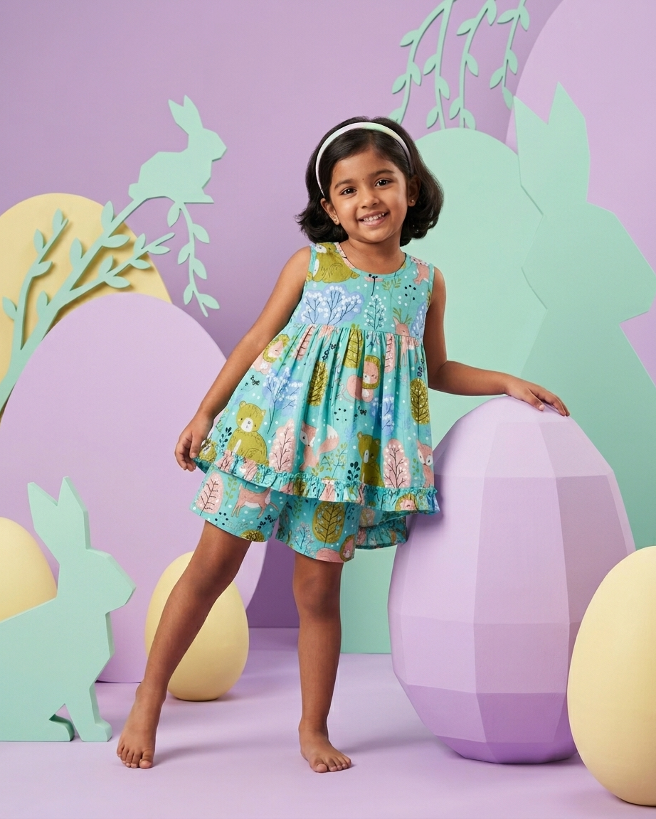 Forest Club Dress Shorts Set