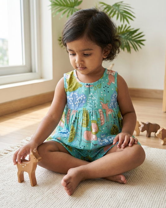 Forest Club Dress Shorts Set