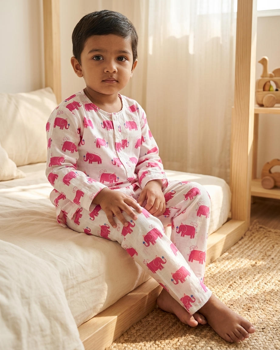 Elephant Print Pyjama Set
