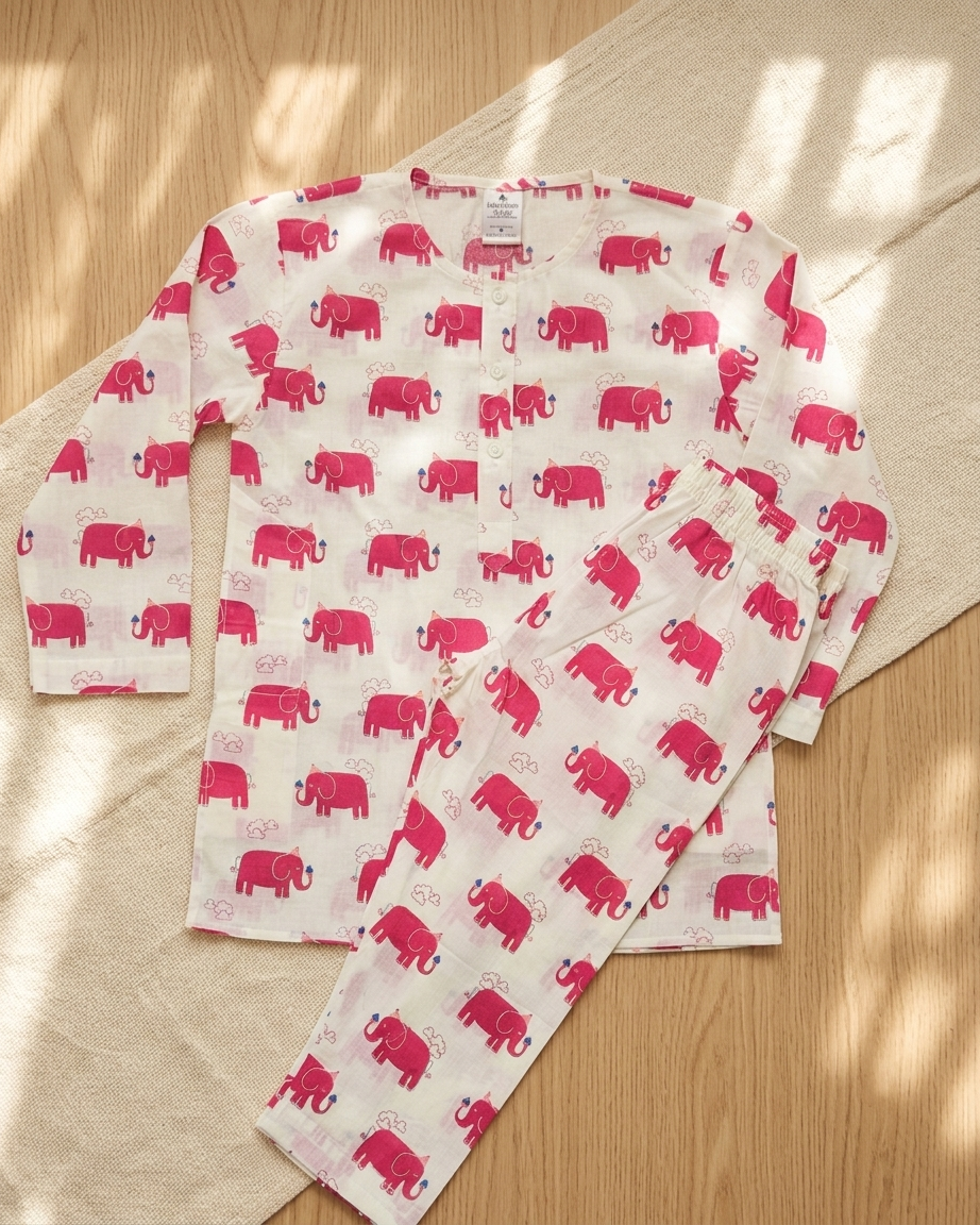 Elephant Print Pyjama Set