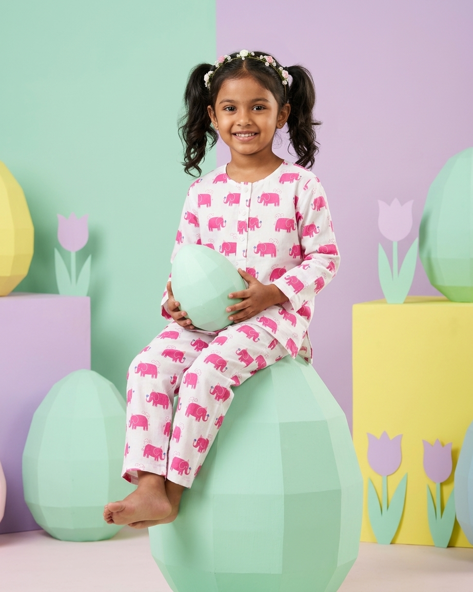 Elephant Print Pyjama Set