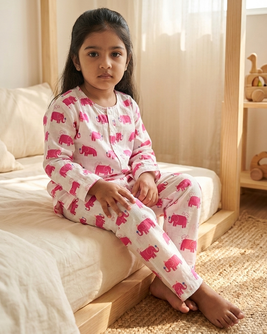 Elephant Print Pyjama Set