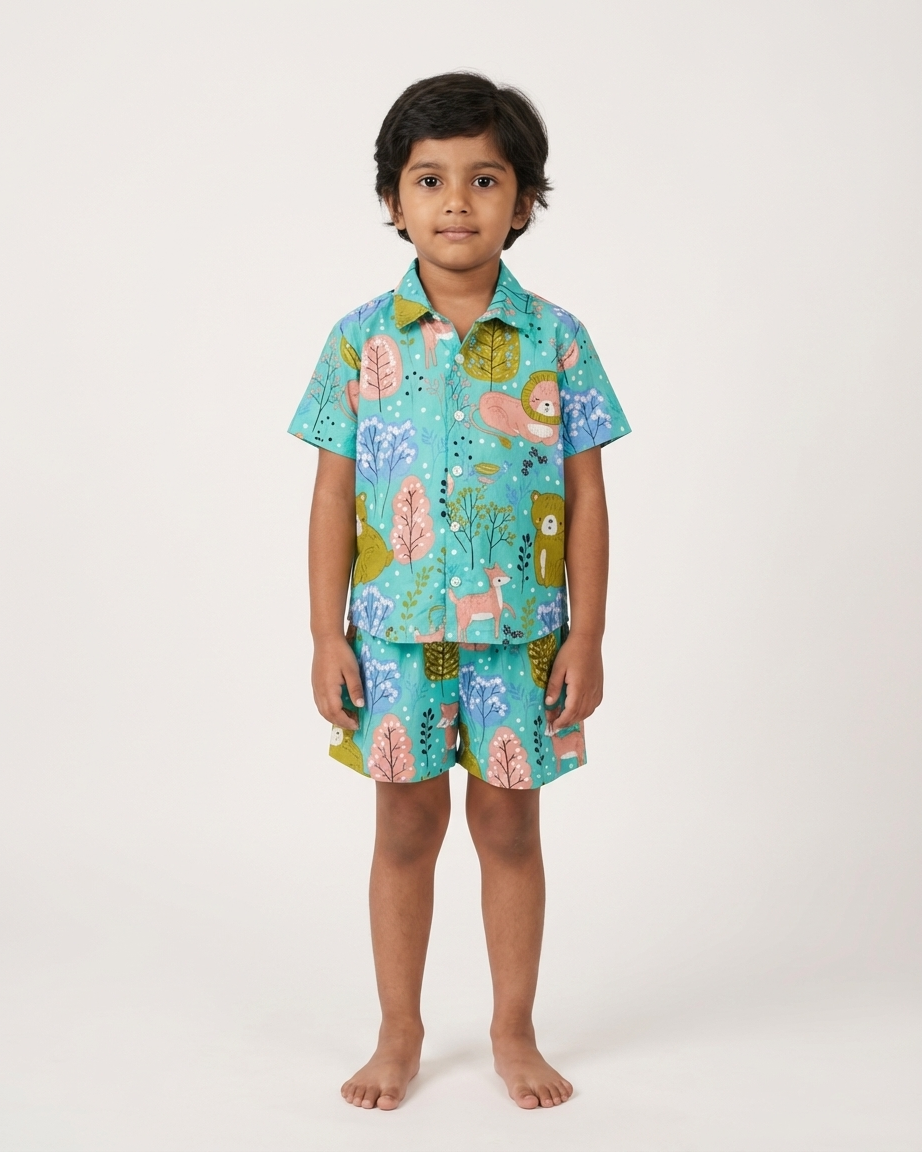 Forest Club Shorts Set