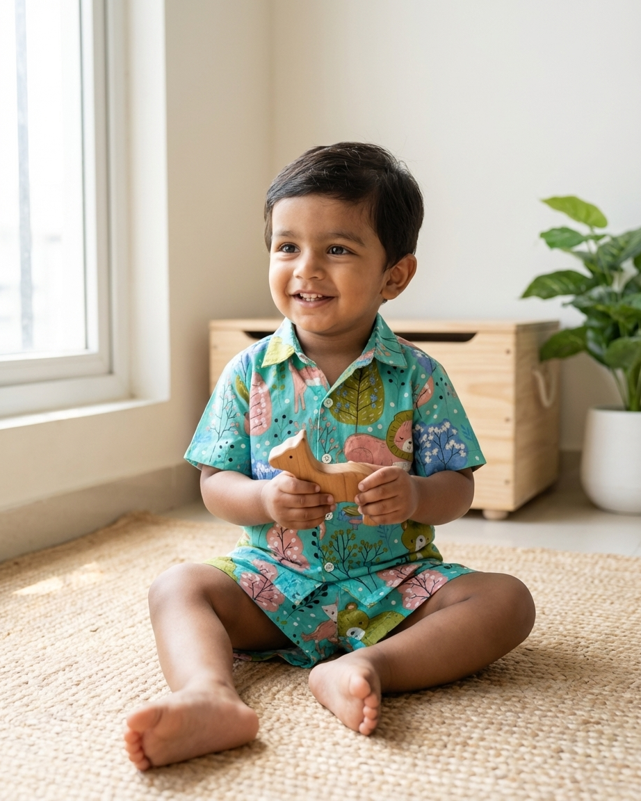 Forest Club Shorts Set