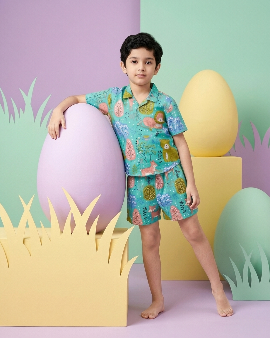 Forest Club Shorts Set