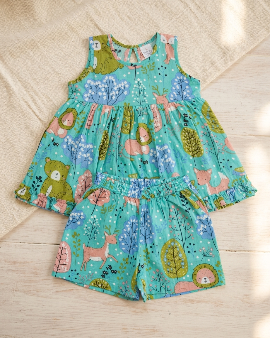 Forest Club Dress Shorts Set