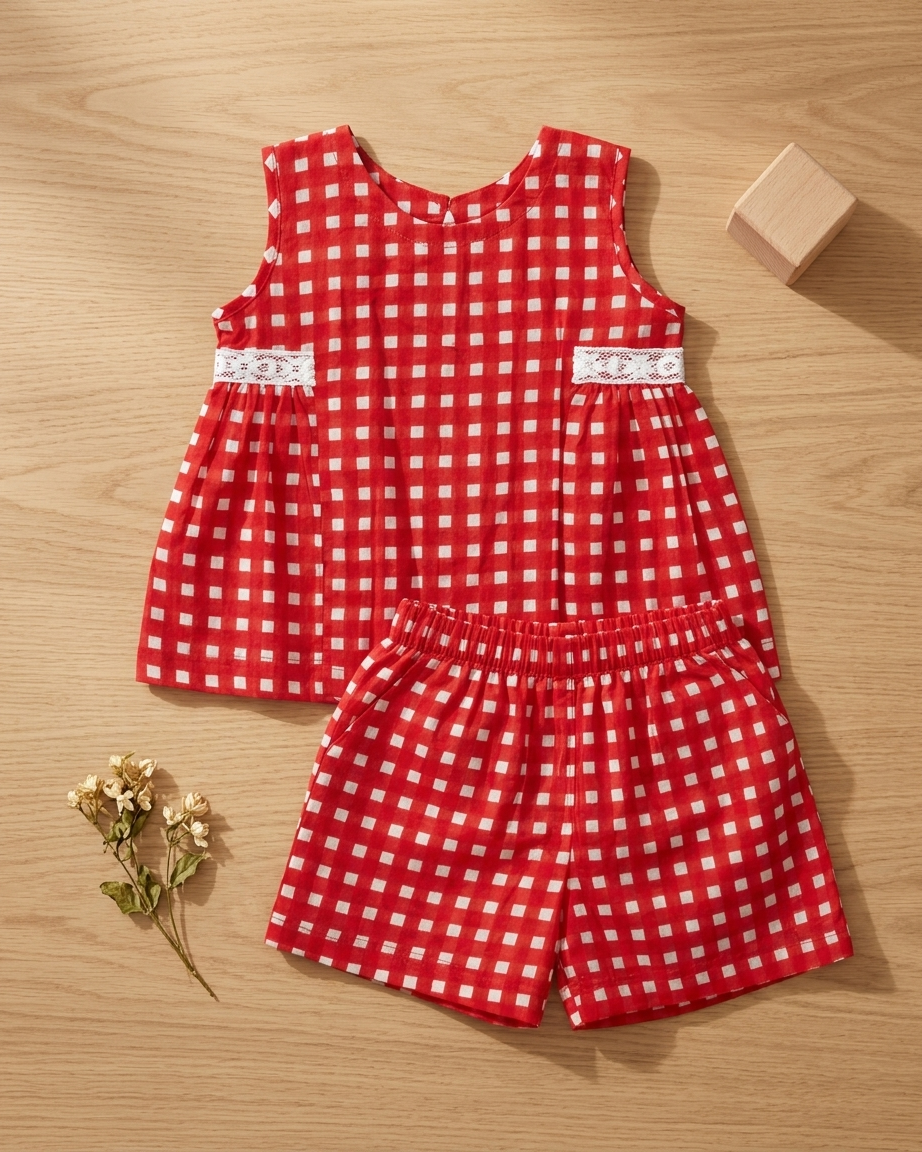 Cherry Checks Co-ord Set