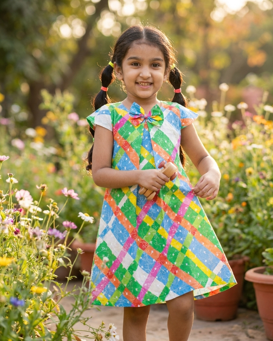 Multicolor Threadwork Dress