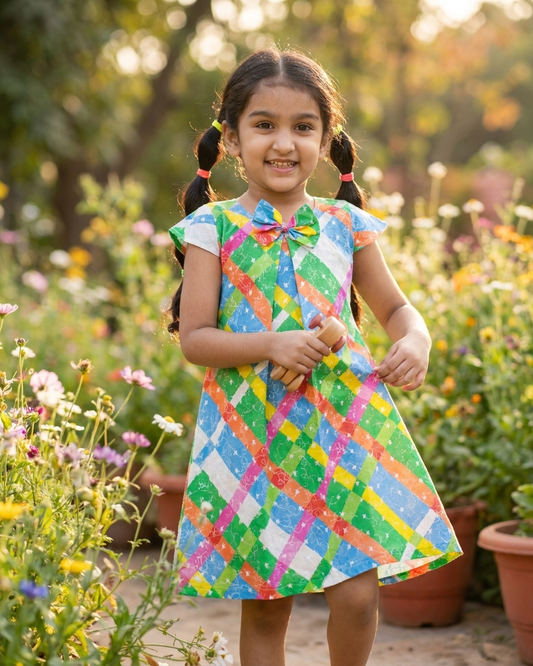Multicolor Threadwork Dress