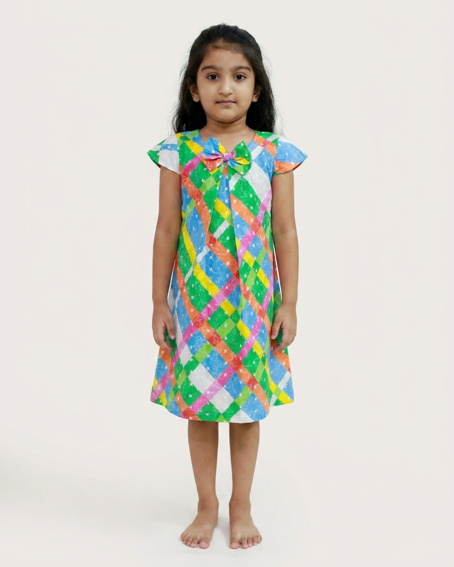 Multicolor Threadwork Dress