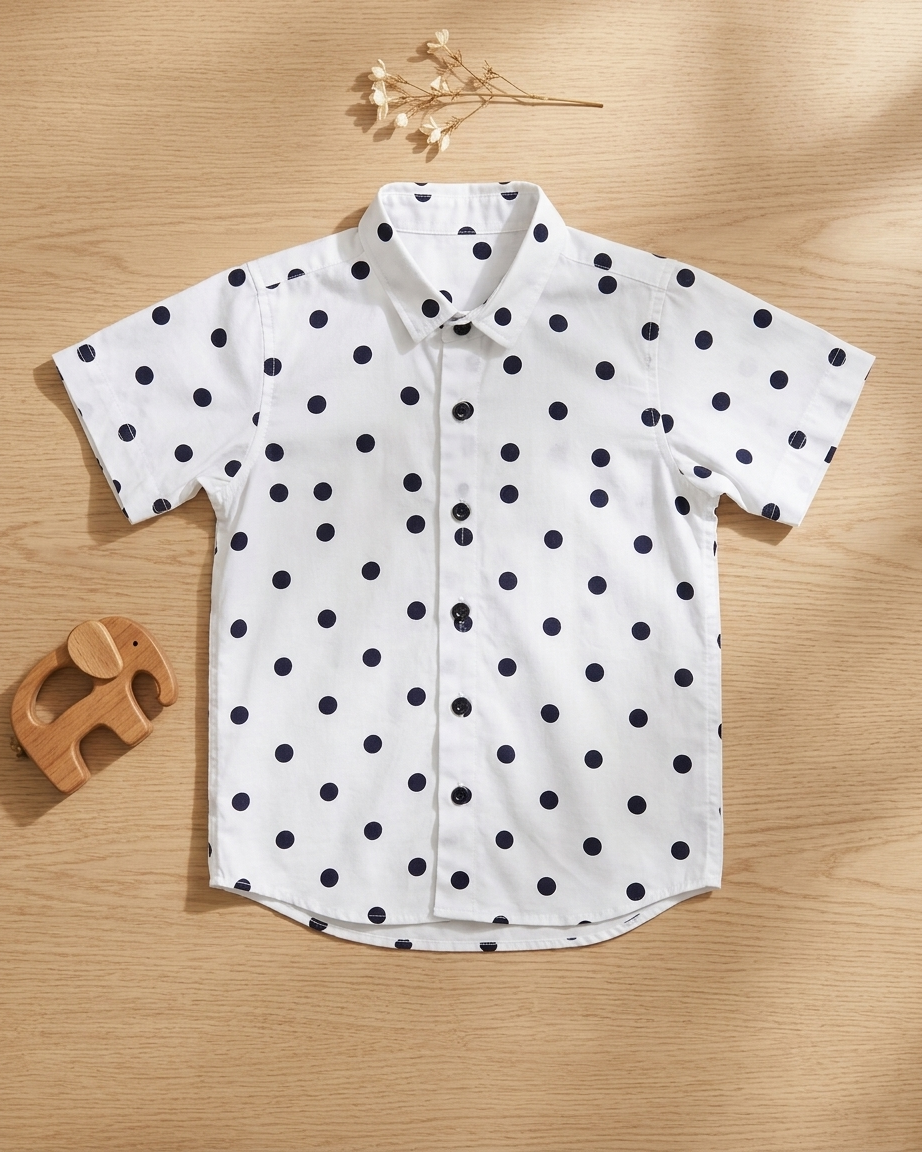 Black & White Polka Dot Shirt