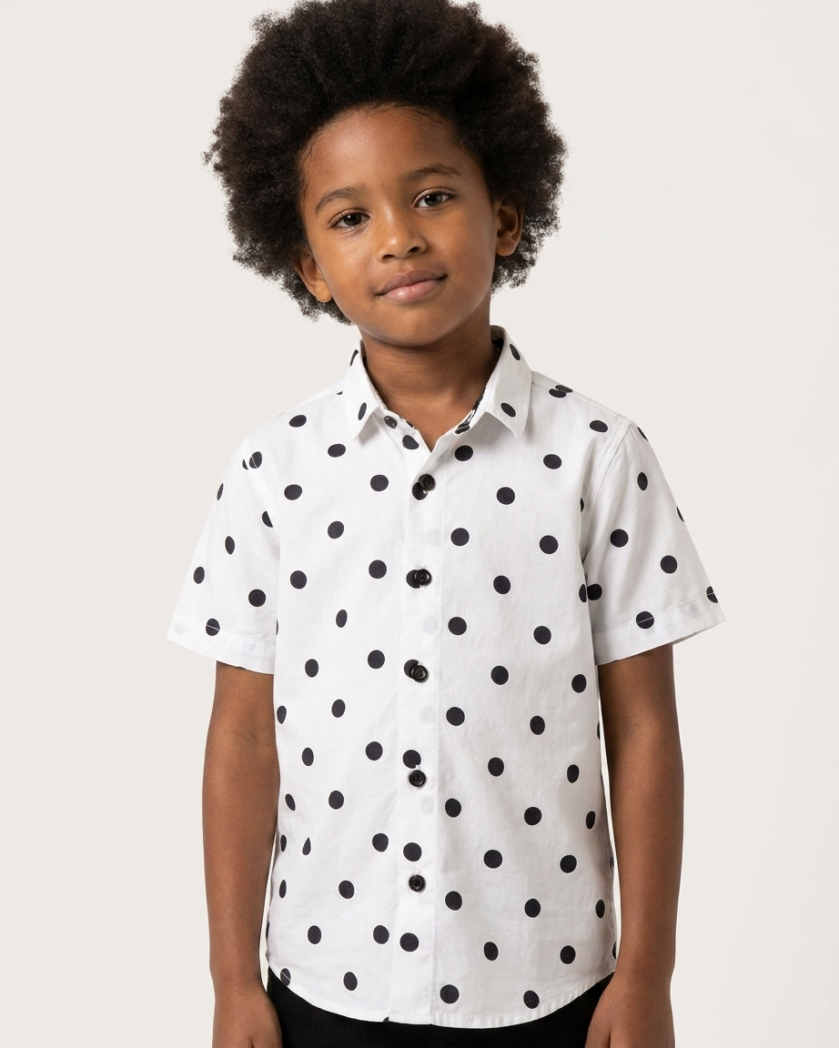 Black & White Polka Dot Shirt