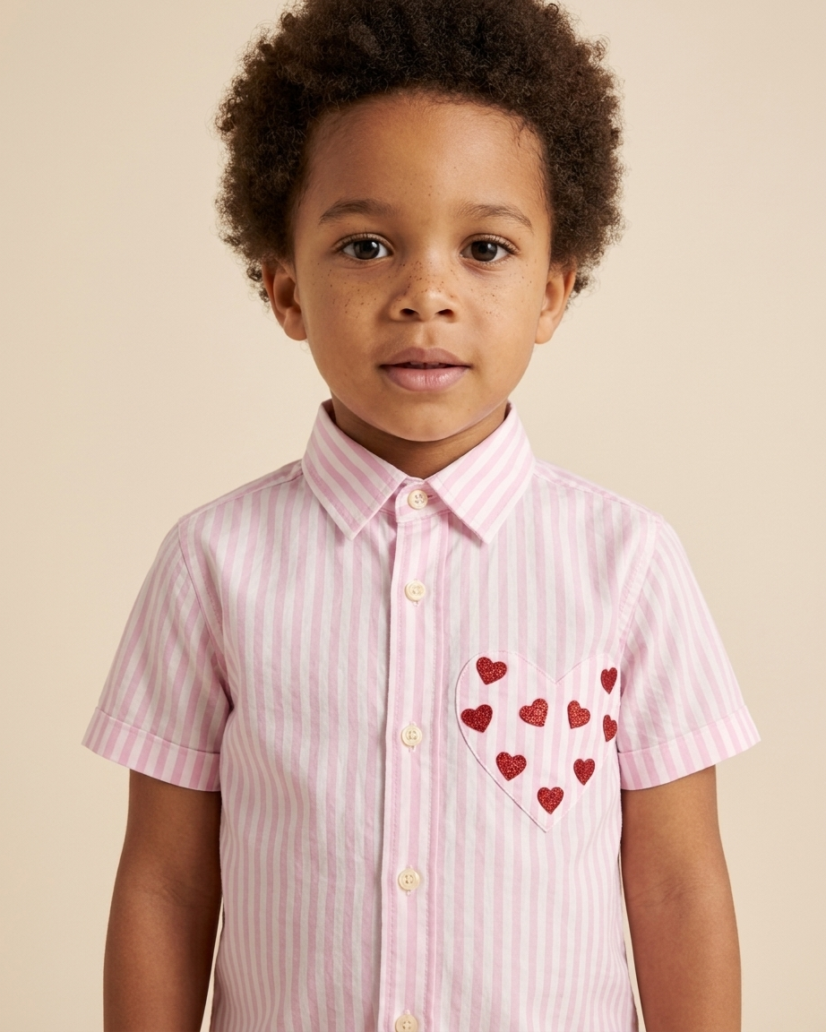 Pink Heart Pocket Shirt