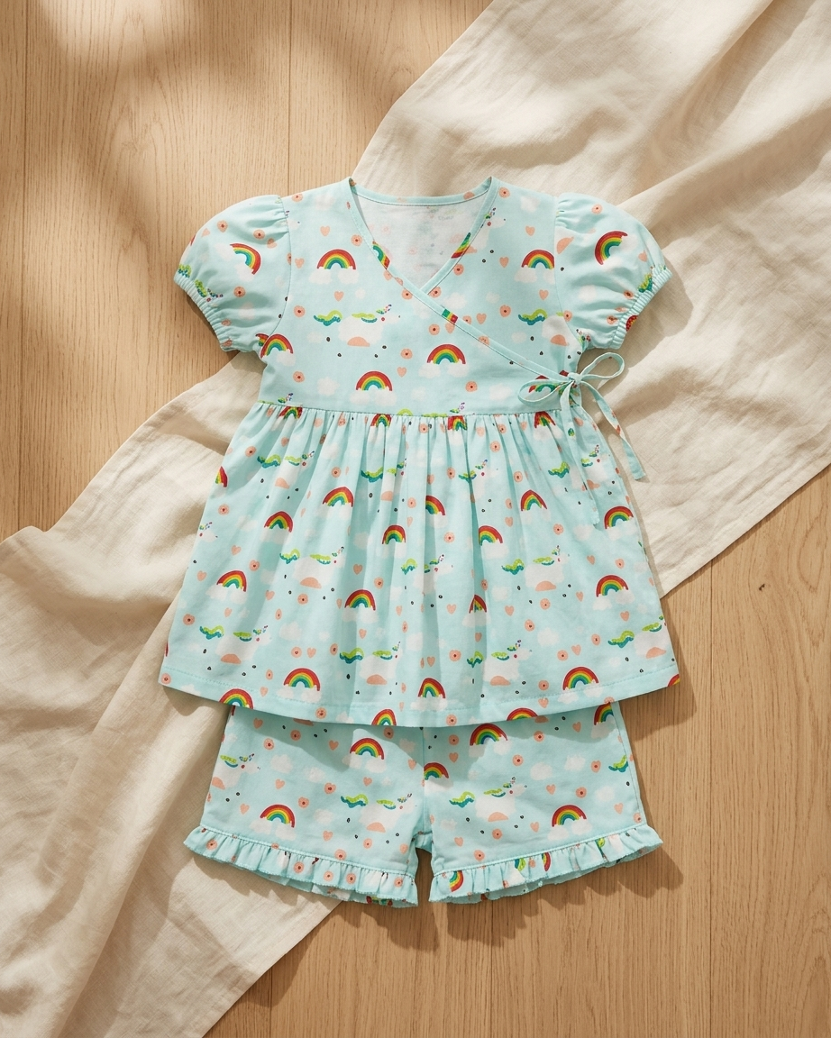 Aqua Rainbow Print Co-ord Set