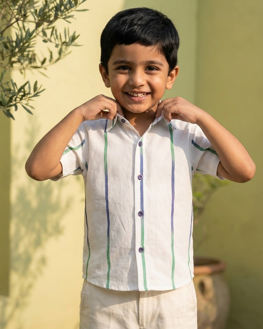 Blue Green Stripe Shirt