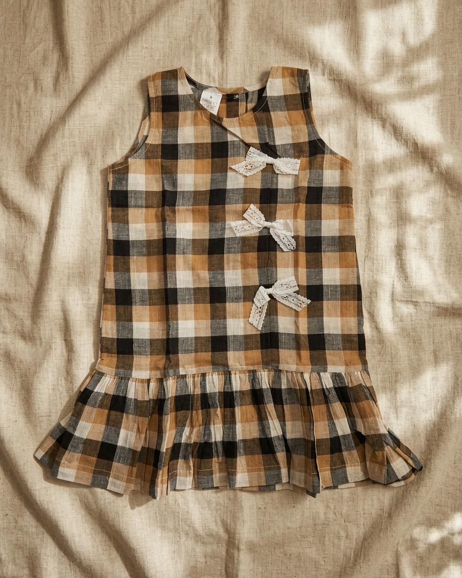 Heritage Check Bow Dress for Girls