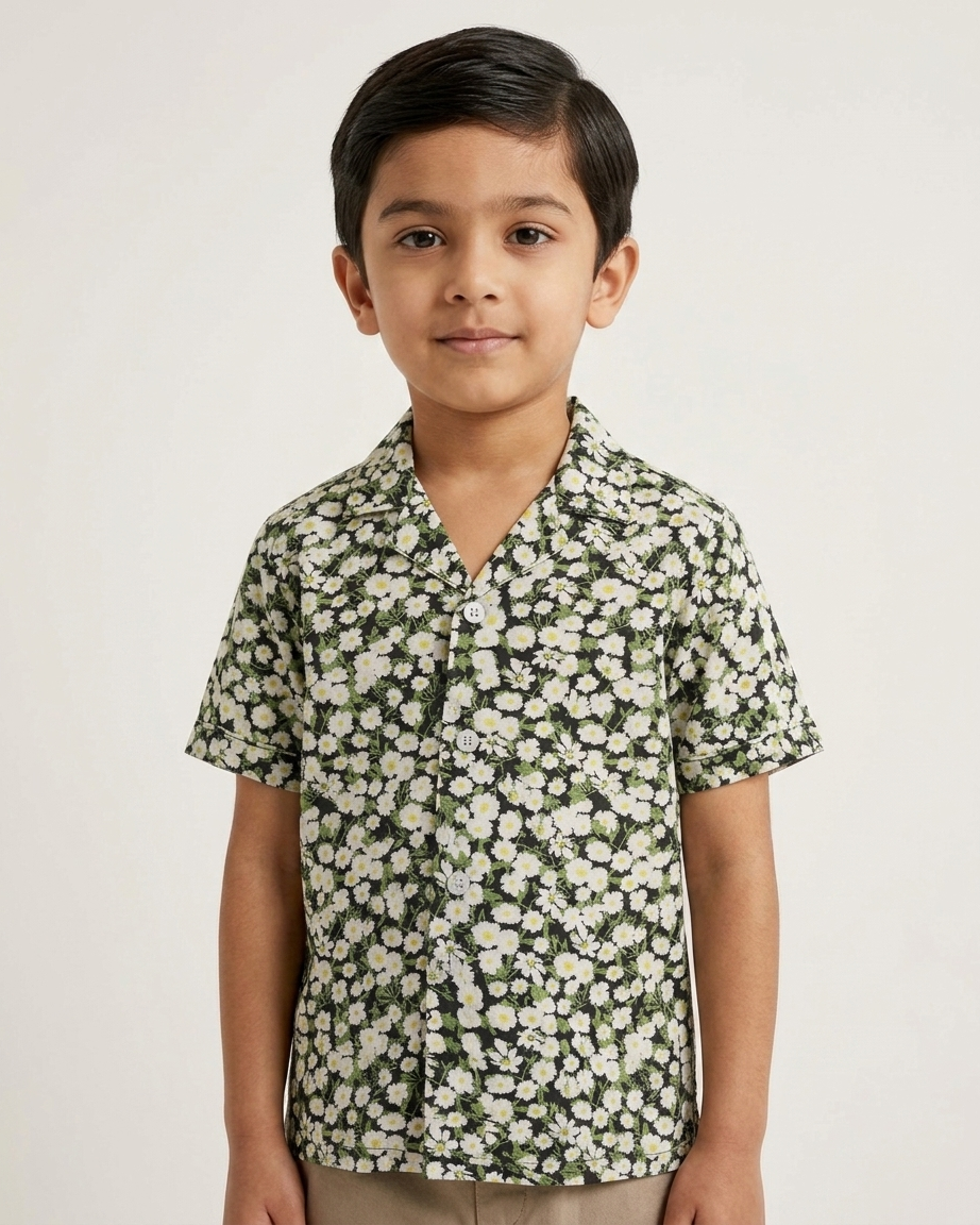 Black Floral Shirt