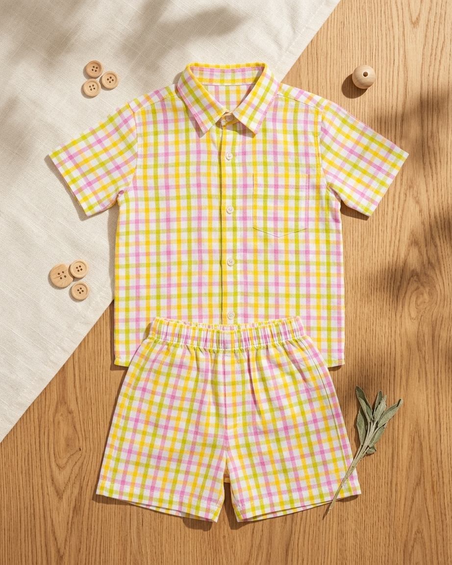 Summer Hues Checkered Playsuit