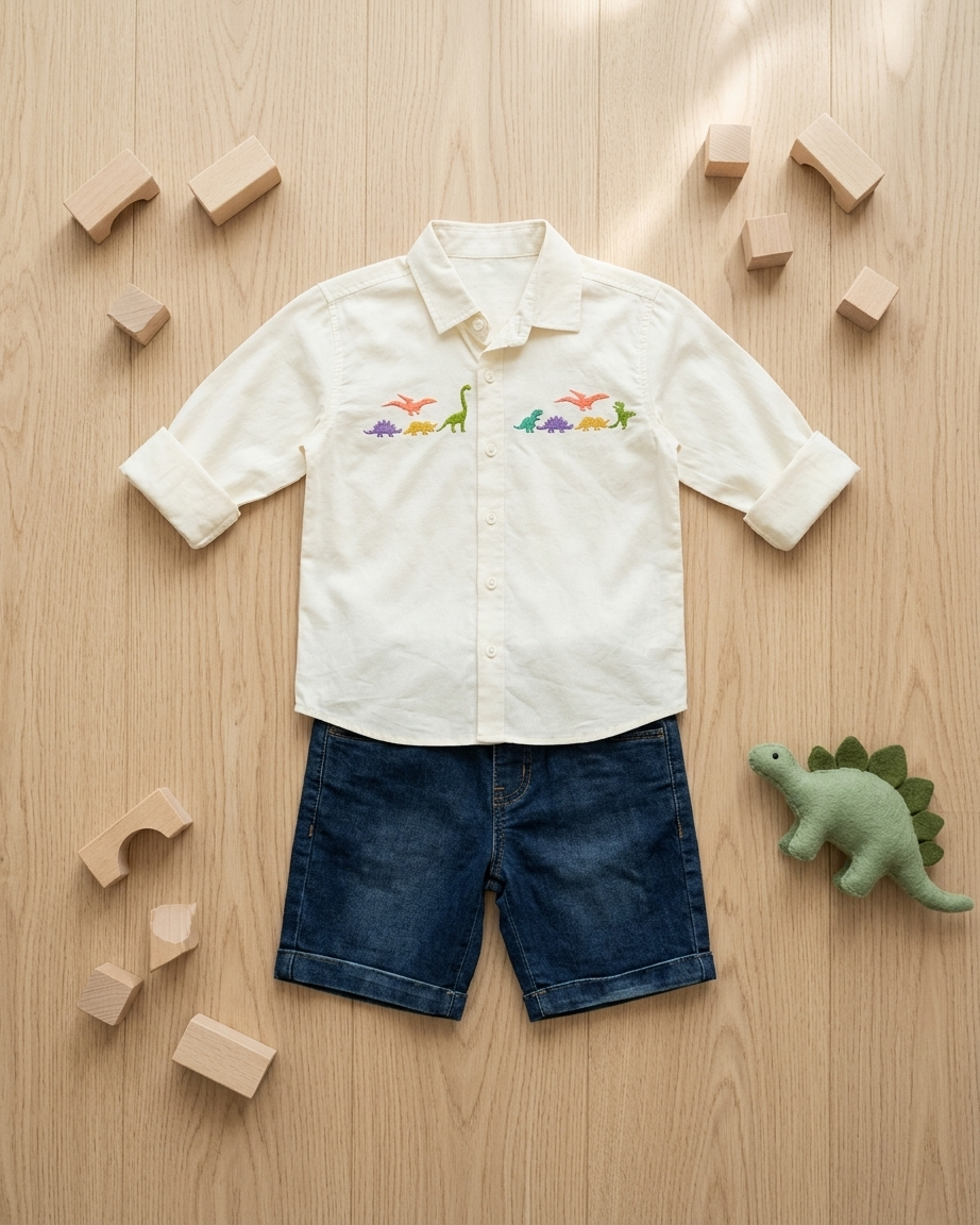 Dino Embroidered Shirt