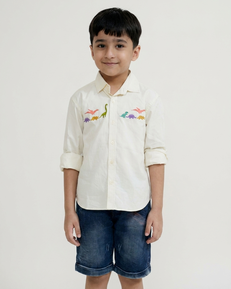 Dino Embroidered Shirt