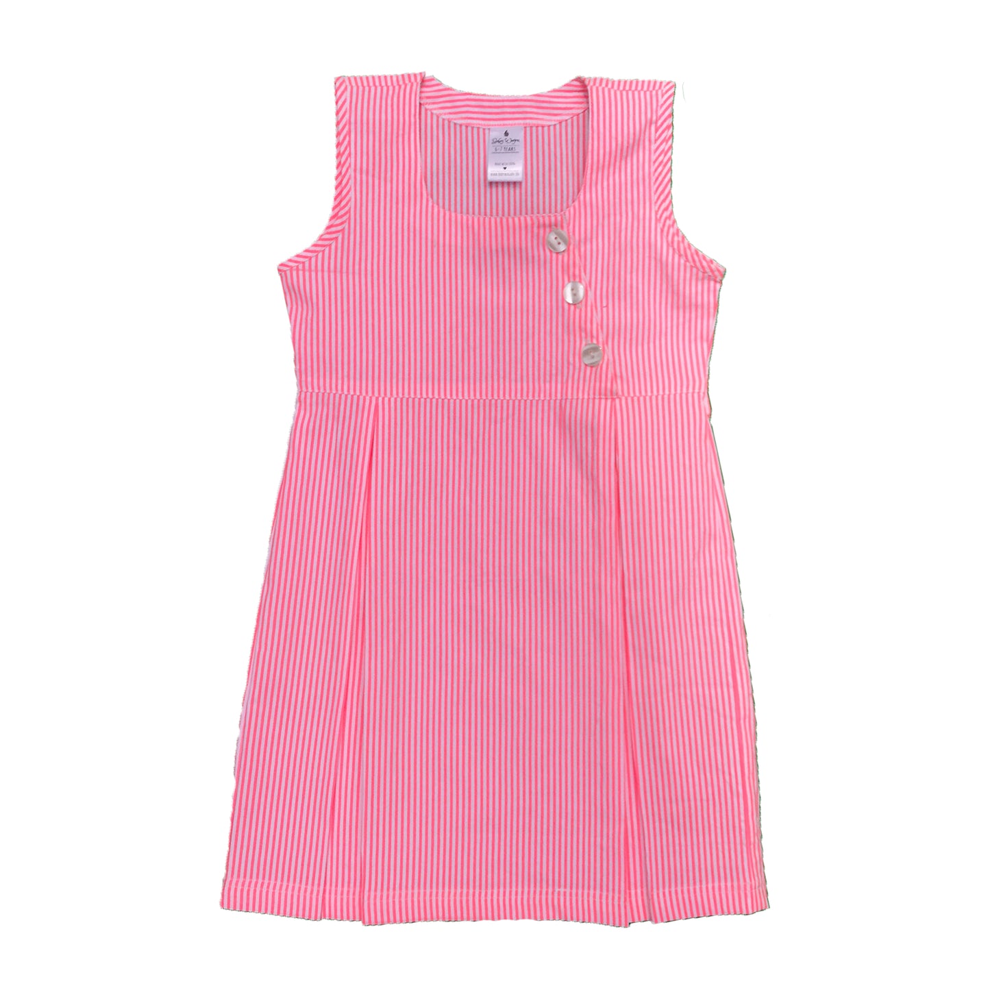 Pink Fluorescent Stripe Dress