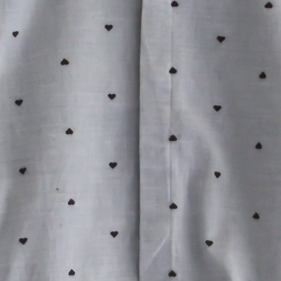Grey Shirt with Brown Hearts