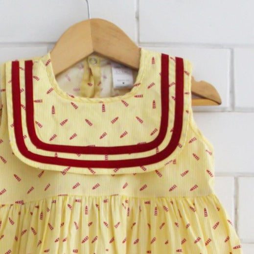 Yellow and Red Sailor Dress